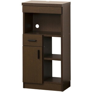 電話台 ルーター収納 モデム収納 幅40 おしゃれ スリム コンパクト 木製 FAX台 ファックス台 ブラウン クロシオ メーカー直送