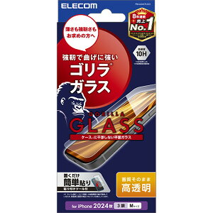 ELECOM PM-A24CFLGO [iPhone16 Pro �K���X�t�B���� ������ Gorilla(R)0.21mm]