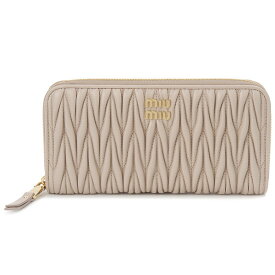 MIU MIU ミュウミュウ 長財布 財布 チプリア ピンク レディース マテラッセ 5ML506 2FPP F0236 MATELASSE ZIP AROUND WALLET CIPRIA ブランド 誕生日 新生活 クリスマス プレゼント ギフト 【並行輸入品】