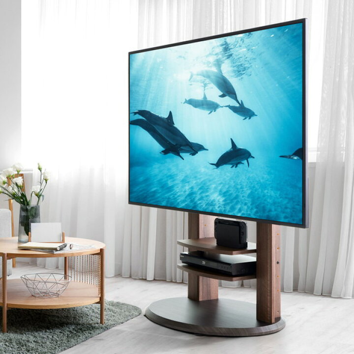 楽天市場】朝日木材加工 WS-H800-DB キャスター付き壁寄せテレビ台 