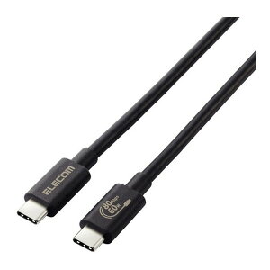 ELECOM USB4-V2CC10NBK ubN [TypeCP[u (C to C) 1m [d/f[^] PD 60W 3A USB4]