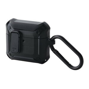 ELECOM AVA-AP06ZEROLBK ubN [AirPods 4 P[X ϏՌ yCX/MagSafe[dΉz Ռz t^JbN@\ ZEROSHOCK Lock]