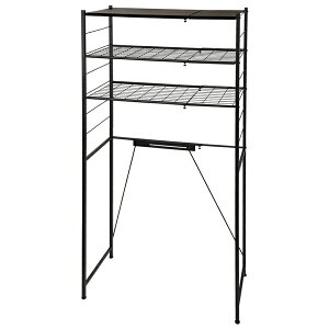 ランドリーラック 洗濯機ラック 洗濯機上ラック 幅伸縮 洗濯機収納 収納棚 洗濯機 収納 洗面所 脱衣所 収納 ラック 棚 ランドリー 収納ラック おしゃれ ブラック ホワイト 白 黒 MAXZEN MWR-CS04