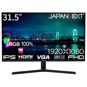 JAPANNEXT JN-IPS315F-HSP tfBXvC 31.5^ / 1920×1080 / HDMI×1 VGA×1 / ubN / Xs[J[L / 2Nۏ