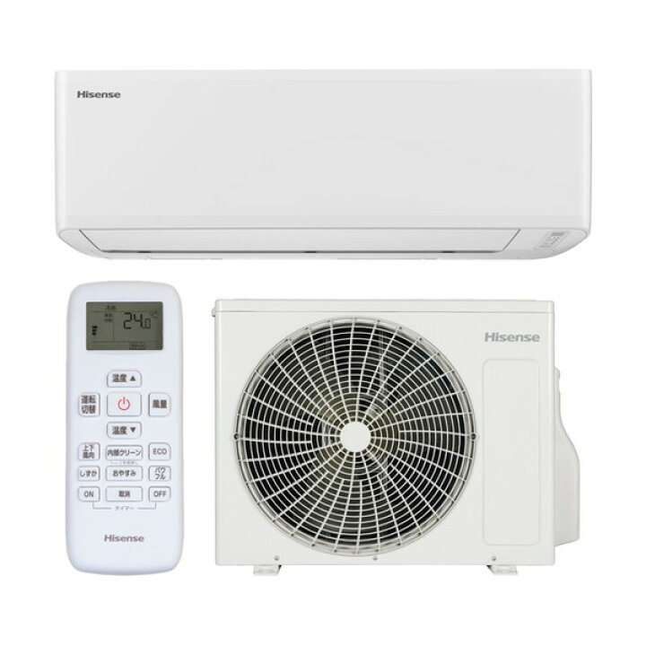 楽天市場】HA-J22H-W ６畳用 ハイセンス ６畳 ルームエアコン2.2KW 冷暖房兼用 スタンダードモデル 2025年モデル Hisense HA -J22H-W 基本性能が充実。便利なパワフル運転搭載! 内部クリーン 多彩機能、操作簡単 日本専用設計のエアコン  外気温-15℃～50℃の環境下で実使用 ... 大特価‼️ハイセンス　HA-J22H-W 6畳用