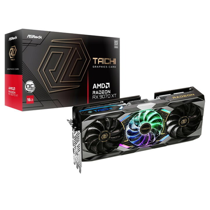 楽天市場】ASRock RX9070XT TC 16GO ブラック [グラフィックボード 