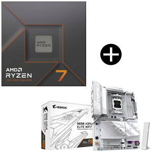 yKiz AMD Ryzen7 7700X W/O Cooler CPU + GIGABYTE B850 A ELITE WF7 ICE ATX}U[{[h Zbg