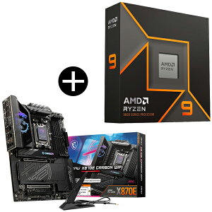 AMD Ryzen 9 9900X W/O Cooler WOF (12C/24TA4.4GHzA120W) CPU + MSI MPG X870E CARBON WIFI }U[{[h Zbg