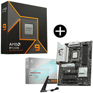 AMD Ryzen 9 9950X W/O Cooler WOF (16C/32TA4.3GHzA170W) CPU + MSI B850 GAMING PLUS WIFI ATX}U[{[h Zbg