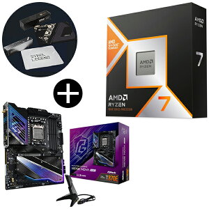 AMD Ryzen 7 9800X3D CPU + ASRock X870E Nova WiFi Phantom Gaming }U[{[h + ASRockIWi}EXpbh Zbg
