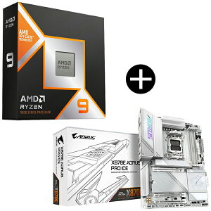 AMD Ryzen 9 9900X3D CPU + GIGABYTE X870E AORUS PRO ICE }U[{[h Zbg