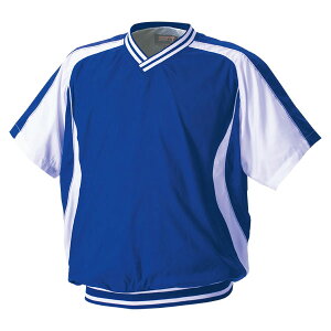 ZETT ゼット 野球ウエア 半袖Vネックジャンパー ロイヤルブルー×ホワイト O BOV300H 2511