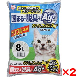 【2個セット】アイリスオーヤマ クリーン&フレッシュ Ag+ KFAG-80 メーカー直送