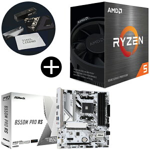 yKiz AMD Ryzen 5 5500 Wraith Spire Cooler CPU + ASRock B550M Pro RS }U[{[h + ASRockIWi}EXpbh Zbg