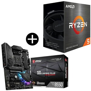 AMD Ryzen 5 5600T CPU + MSI MPG B550 GAMING PLUS ATX}U[{[h(AMD B550`bvZbg) Zbg