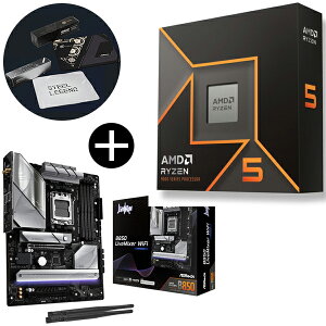 AMD Ryzen 5 9600X W/O Cooler WOF (6C/12TA3.9GHzA65W) CPU + ASRock B850 LiveMixer WiFi ATX}U[{[h + ASRockIWi}EXpbh Zbg