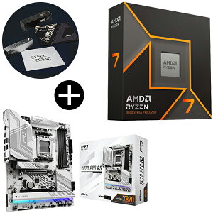 AMD Ryzen 7 9700X W/O Cooler WOF (8C/16TA3.8GHzA65W) CPU + ASRock X870 Pro RS }U[{[h + ASRockIWi}EXpbh Zbg