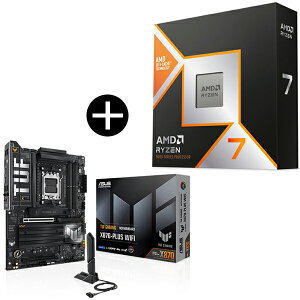 AMD Ryzen 7 9800X3D CPU + ASUS TUF-GAMING X870-PLUS WIFI }U[{[h Zbg