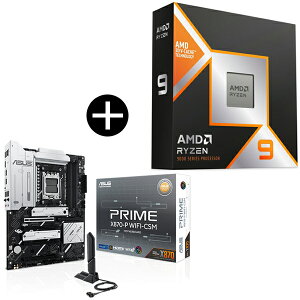 AMD Ryzen 9 9900X3D CPU + ASUS PRIME-X870-P WIFI-CSM }U[{[h Zbg