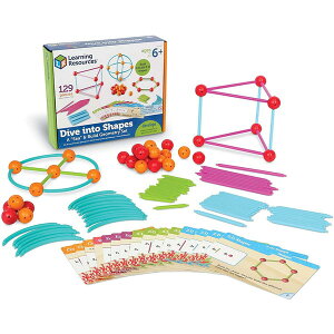 LEARNING RESOURCES LER 1773 Dive into Shapes! A Sea and Build Geometry Set �}���Čq����! 2D&3D�}�`����낤!