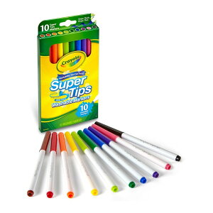 Crayola Washable Super Tips Fine Line Markers 10 J[O}[J[ 10F* 588610