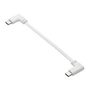 ELECOM MPA-CCLL01WH USB Type-C �P�[�u�� (USB-C to USB-C) �Z�� 0.1m L�� �t���b�g PD 60W �}���[�d ���o�C���o�b�e���[���� �z���C�g