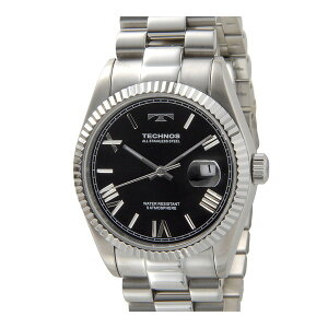 �r���v ���v TECHNOS �e�N�m�X TSM921SB SS �u���X �N�H�[�c �V���o�[ �u���b�N �� �����Y �E�H�b�` �a���� �V���� �N���X�}�X ���̓� �v���[���g �M�t�g