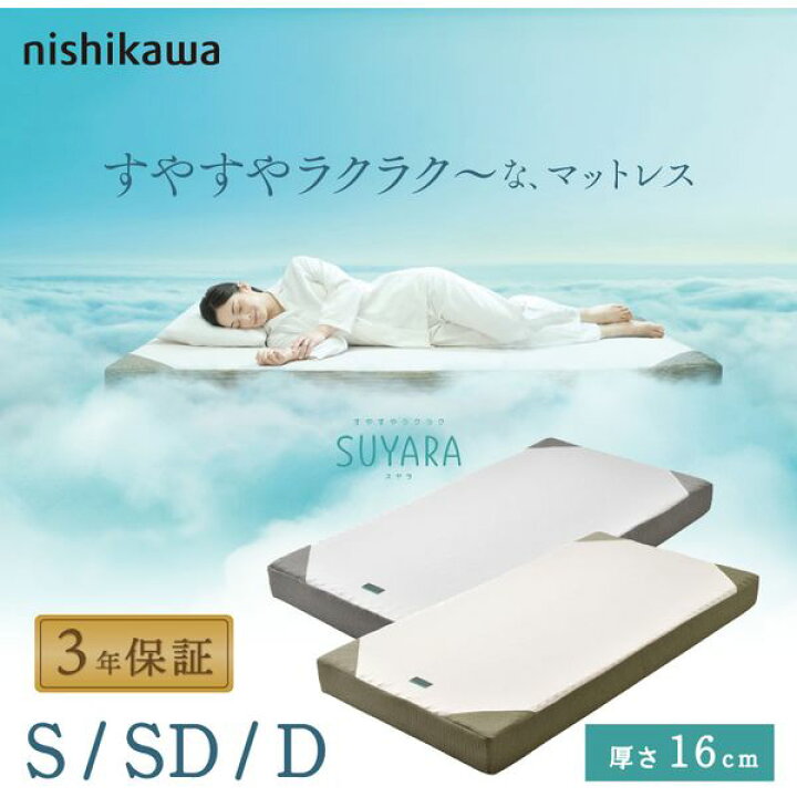 楽天市場】【レビュー記入でプレゼント!】 西川 マットレス SUYARA 