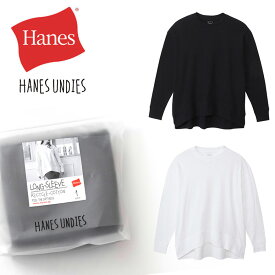 ★期間限定！ポイント15倍対象商品★Hanes(ヘインズ) リサイクルコットン ロングスリーブTシャツ 長袖 レディース 無地 ゆったり(hw4-w501)【メール便送料無料/コンビニ・代引不可】