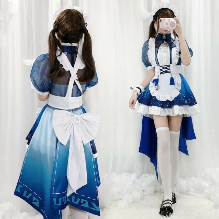楽天市場 ロリータワンピース レディース 燕尾服 可愛い メイド服 女性 燕尾ワンピース バック大リボン お化け コスプレ衣装 パーティー衣装 星空元素 文化祭 忘年会 コスチューム ａ ｓ ｋ Store
