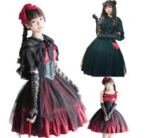 楽天市場】ゴスロリ 服（カラーワインレッド）（ワンピース 