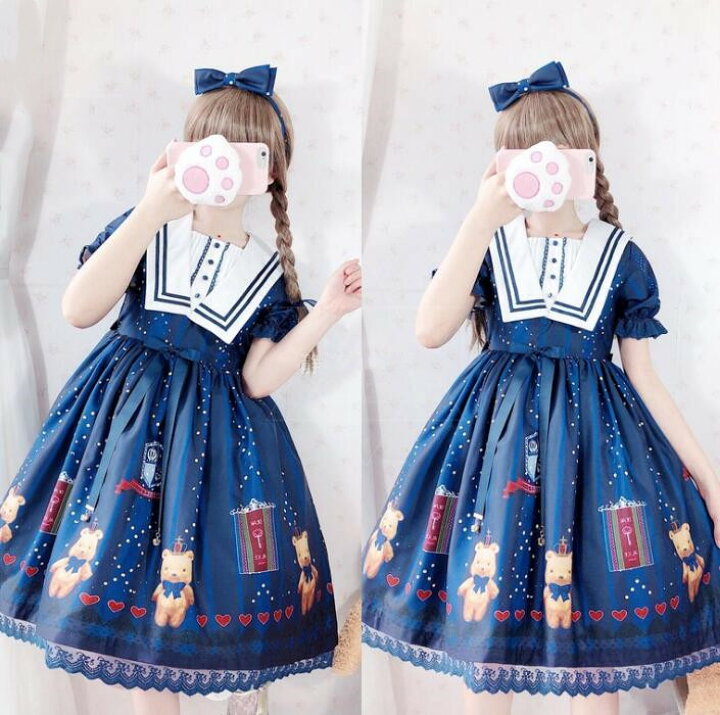 楽天市場】ロリータワンピース ゴスロリ 可愛い ゴシック ロリータ服 
