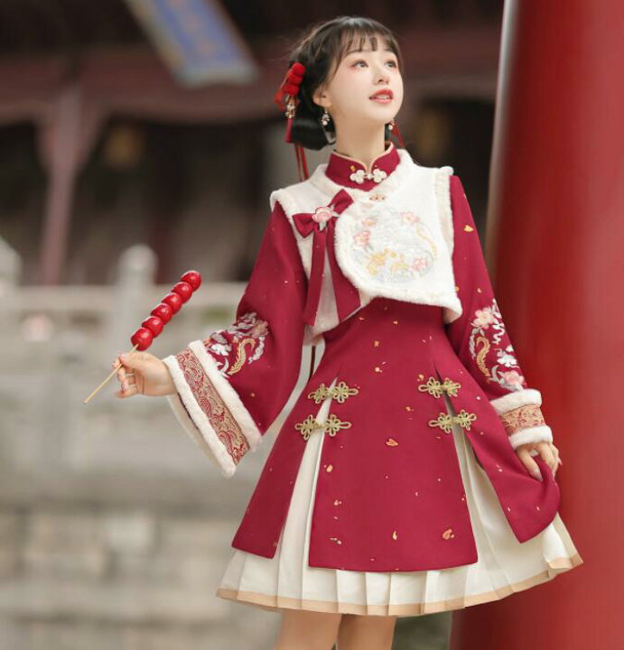 楽天市場】漢風 ロリータ服 ロリータワンピース 女性 チャイナ服 元日  