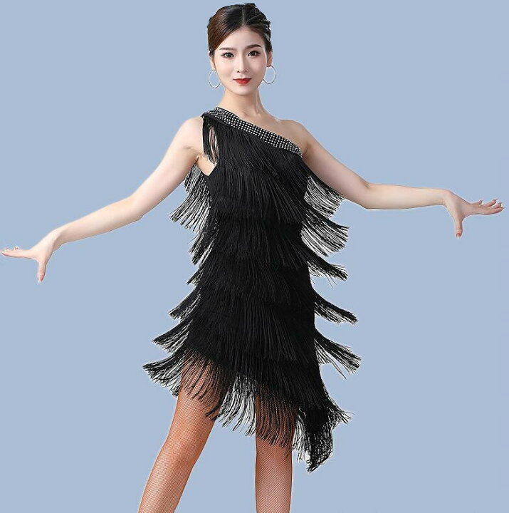 楽天市場】ラテンドレス 女性 ダンス衣装 スパンコール付き ラテン 