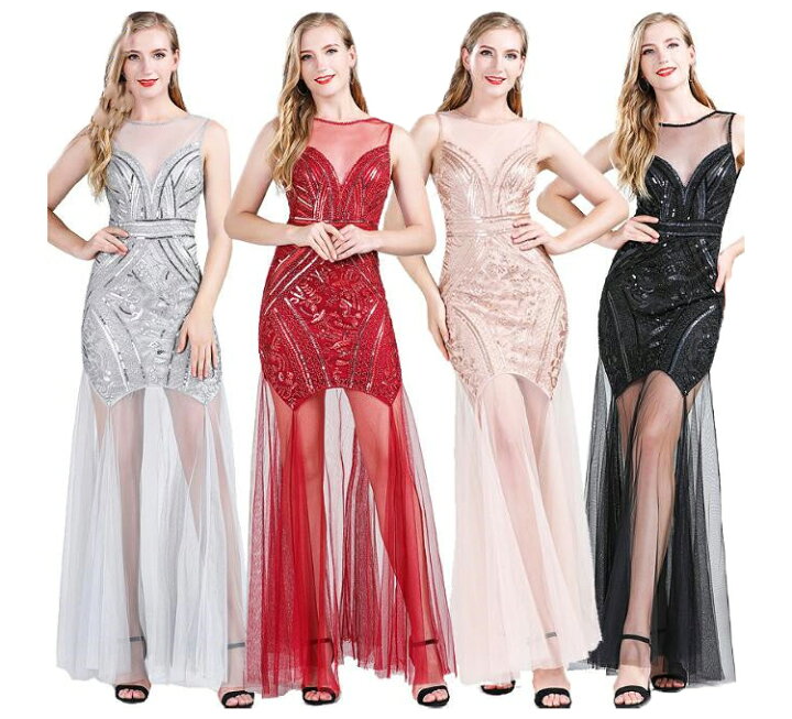 楽天市場】パーティードレス 欧米風 セクシー礼服 レース透かし彫り  