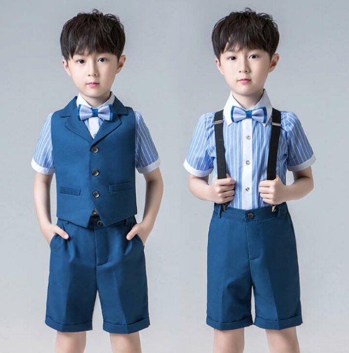 楽天市場 子供夏用礼服 男の子 スーツ サロペット キッズ紳士服 ストライプ柄 シャツ 半ズボン ベスト 合唱団体服 結婚式 ピアノ 発表会 演奏会 入学式 卒業式 舞台演出服 男の子大人っぽい礼服 90 160 ａ ｓ ｋ Store
