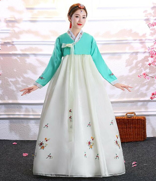 楽天市場】チマチョゴリ ワンピース レディース 韓服 韓国服 朝鮮族 