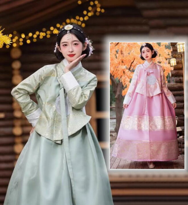 柄 チマ チョゴリ 希少美品 チマチョゴリ 白 純白 韓服 韓国伝統衣装 