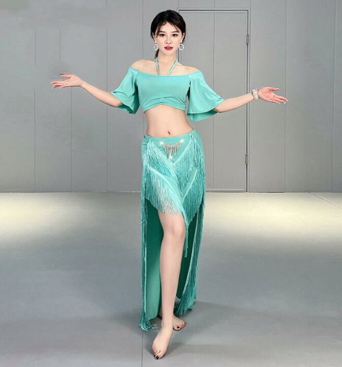 楽天市場】ベリーダンス 衣装 大人 ベリー ドレス 上下セット フレア袖 