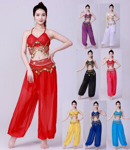 レディース ベリー 演出服 大人 ベリーダンス衣装 パンツセット ハロウィン コスプレ衣装 アラジンパンツ アラビアン仮装 ジャスミン ベリーレッスン着 発表会 コスチューム