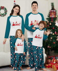 クリスマス パジャマ 親子ペア クリスマスイブ 家族お揃い ルームウェア 部屋着 サンタコス 寝巻き 上下2点セット クリスマス元素 親子コーデ ペアルック 衣装 ママ パパ キッズ ベビー 犬服