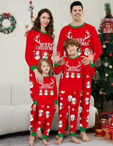 親子ペア クリスマス パジャマ カップル ルームウェア クリスマス 部屋着 雪だるま柄 クリスマス元素 家族お揃い 部屋着 寝巻き 親子コーデ ペアルック 衣装 ママ パパ キッズ ベビー 犬服