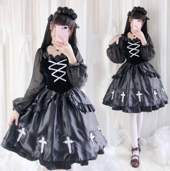 楽天市場】ゴスロリ 暗黒風 ハロウィン衣装 吸血鬼 悪魔 幽霊 ゴースト 