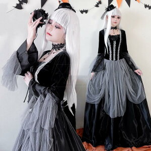 女性 ハロウィン コスプレ衣装 魔女 マキシ丈ドレス ゾンビ 鬼嫁 コスチューム ゾンビ おに エンゼル お姫様 幽霊 コスチューム 仮装 コスプレ衣装 ハロウィン衣装 イベント