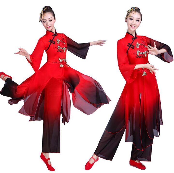 楽天市場 レディース ダンス衣装 セットアップ 中華服 チャイナ服 古典ダンス衣装 傘ダンス 扇子ダンス 中華風演出服 華流舞台衣装 イベント衣装 文化祭 ステージ衣装 グラデーション コスチューム 演出服 赤 S 3xl ａ ｓ ｋ Store