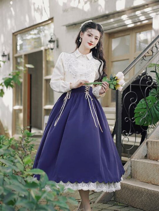 楽天市場】レトロワンピース ロング丈 レトロ ドレス 改良版漢服 森 