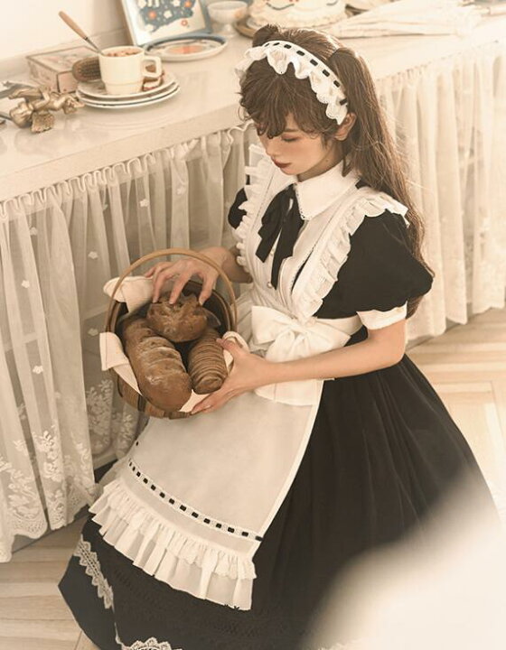 楽天市場 ロング丈 メイド服 ロリータワンピース メイド 可愛い ワンピース ロング丈ワンピース ハロウィン コスプレ 学園祭 文化祭 イベント衣装 長袖メイド服 半袖メイド服 エプロン取り外し可 髪飾り付き ａ ｓ ｋ Store