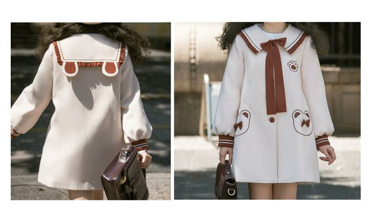楽天市場 可愛いロリータ服 ダッフルコート 熊の耳 ミドル丈 コート レディースダッフルコート 春服 秋服 冬服 ロリータ風コート アウター 女子高校生 通学 春秋冬 アウター ジャケット ベージュ ａ ｓ ｋ Store