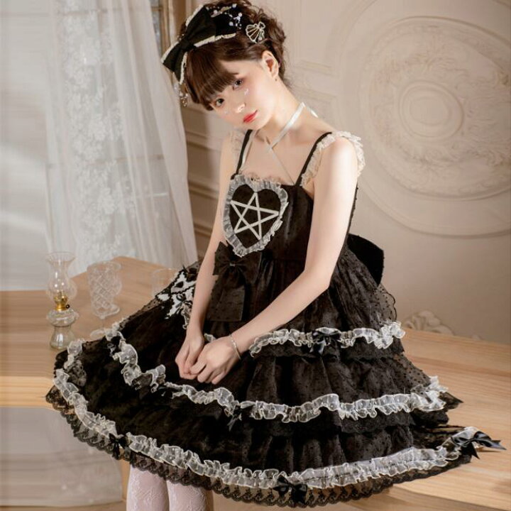 LO1133 lolita オリジナル 洋服 ロリータ ワンピース 髪飾り付き（楽天 