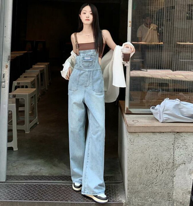 楽天市場】デニム サロペット レディース オーバーオール 女性 大人 